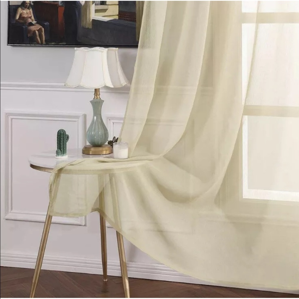 MIULEE 2 panel Sheer Curtains PME-B104